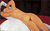 Amedeo Modigliani Famous Paintings - Nude with Necklace